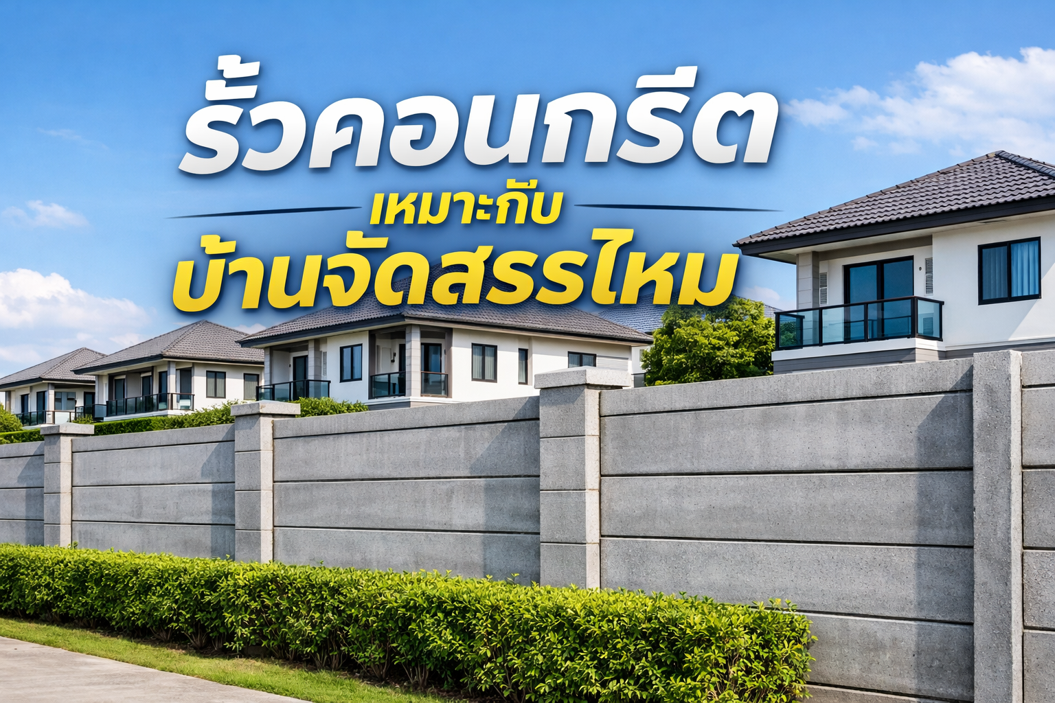 รั้วคอนกรีตเหมาะกับบ้านจัดสรรไหม
